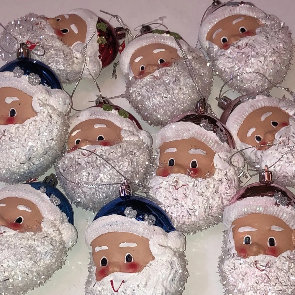 Santa Ornaments Retro Santa Ornaments New but look old Santa Claus Ornaments